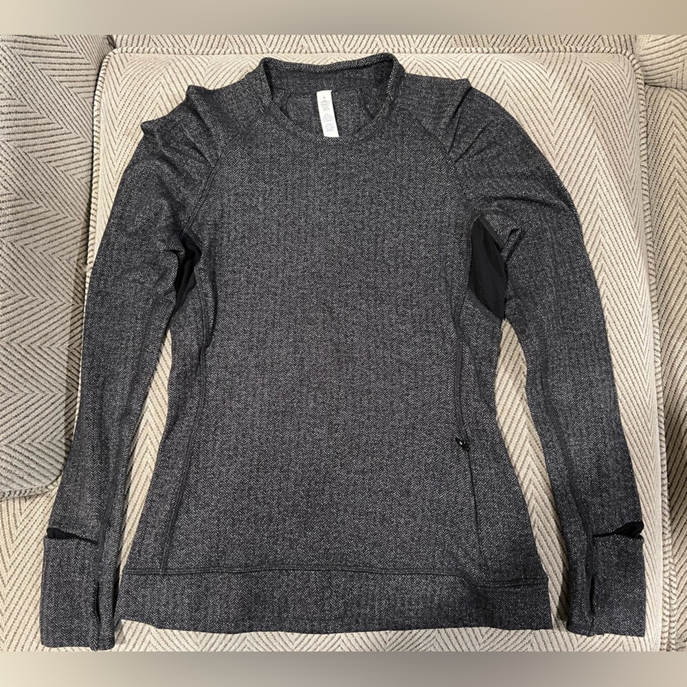 Lululemon Cold Weather Longsleeve Herringbone Black size 6
